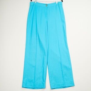 Pendleton Women’s Size 12 Wide Leg Linen Pants Teal Blue